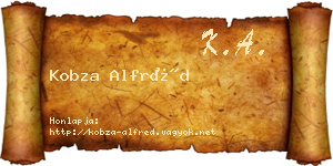 Kobza Alfréd névjegykártya